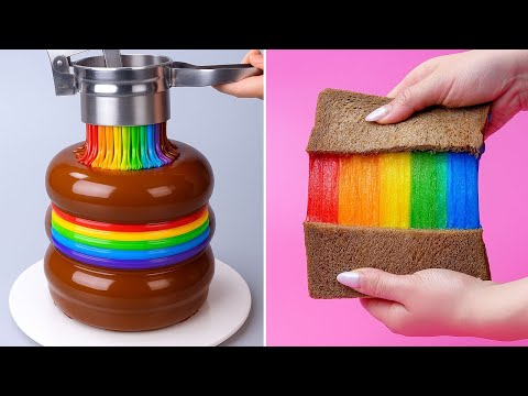🌈 Tasty Ideas for Bright & Fun Recipes | Amazing Chocolate Cake Decoration Tutorials