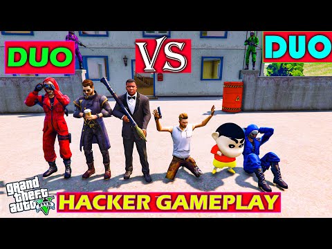 Franklin and Alok Duo VS Shinchan and Adam Duo Best Funny Gameplay😂
