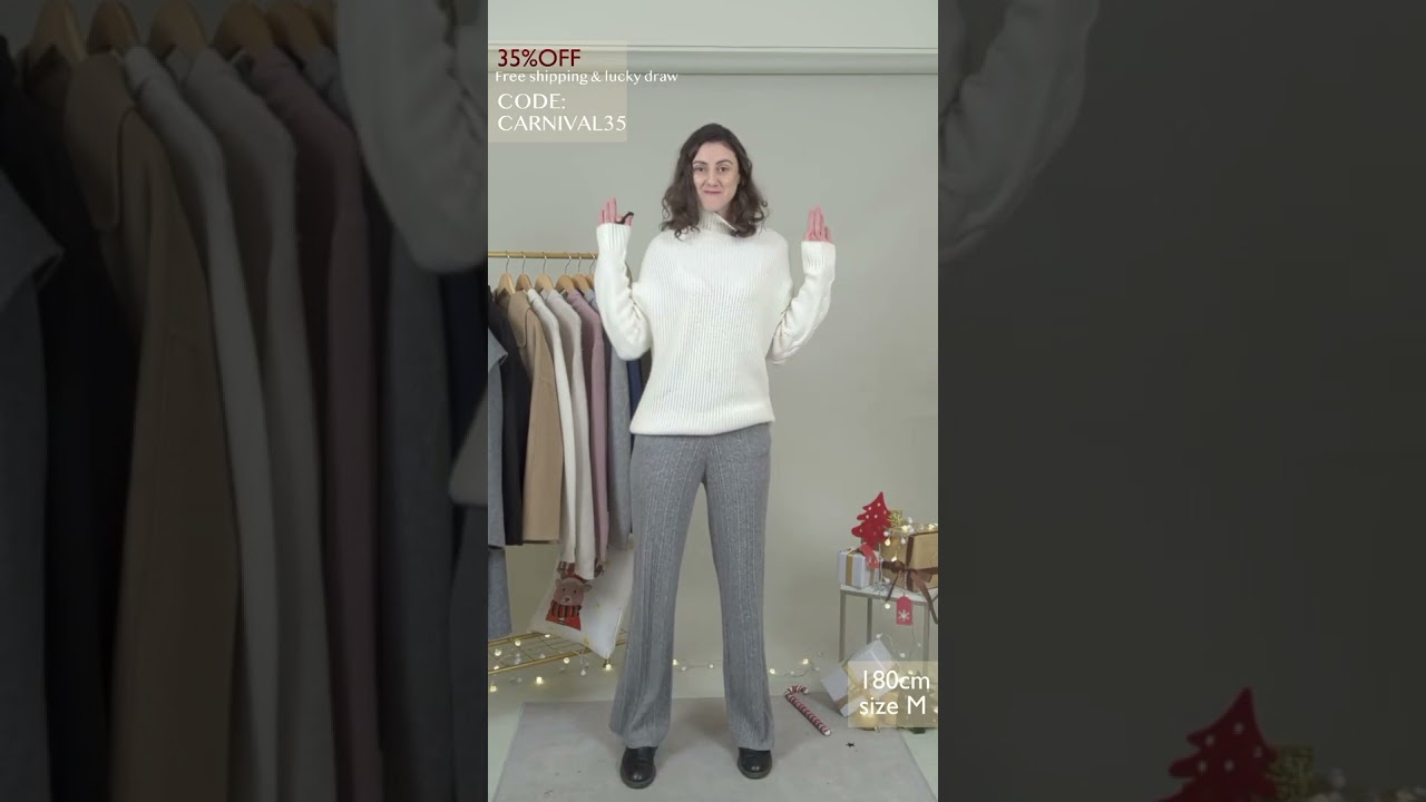 Gentle Herd｜Oversized Cashmere Turtleneck Sweater