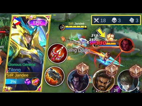 ZILONG JUNGLE AGGRESSIVE BEST BUILD = BRONZE ENEMY 🔥🔥 - MLBB