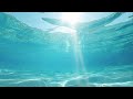 Underwater Ocean Sunlight Rays Clear Blue Water Caustics Seamless Motion Background Video Loop 4K
