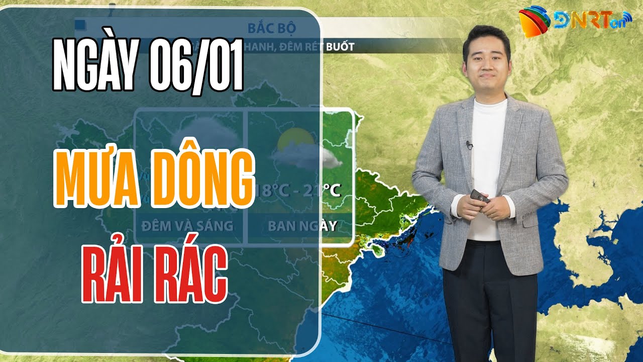 Dự báo thời tiết 3 ngày tới (06-08/01) | Trung Bộ mưa lớn diện rộng