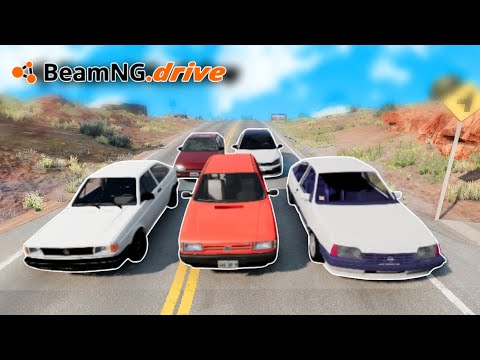 DESCENDO A SERRA SEM FREIO COM CARROS BRASILEIROS! BeamNG.Drive