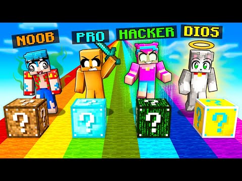 Lucky Blocks NOOB vs PRO vs HACKER vs DIOS 😱😂 Minecraft