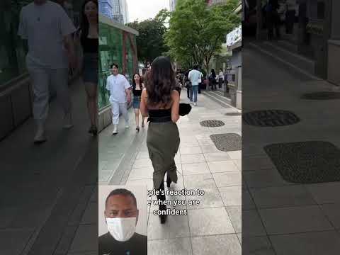 Koreans reacting to a foreign woman #reactionvideo #southkorea #react