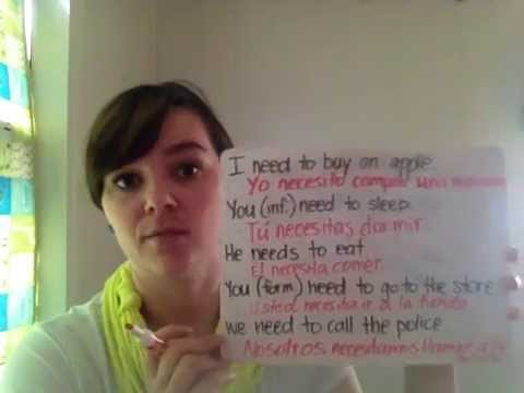 Practice with the verb NECESITAR