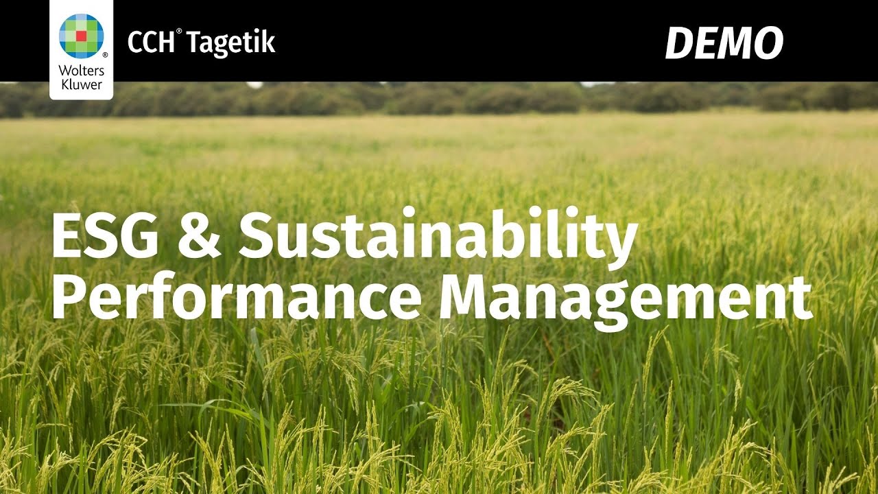 ESG & Sustainability Reporting made easy with CCH Tagetik | ESG & Sustainability demo