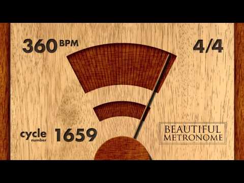 360 BPM 4/4 Wood Metronome HD