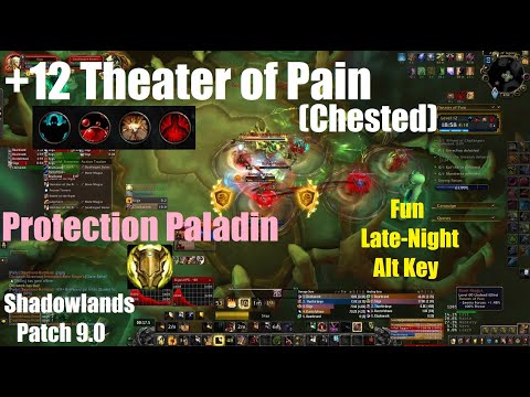 +12 Theater of Pain Chested (With PuGs) - Kyrian Protection Paladin - World of Warcraft Shadowlands