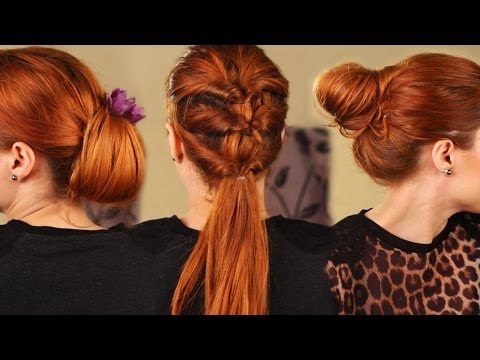    3 esy z jednoduchho provlkanho culku! / Ponytail hairstyles