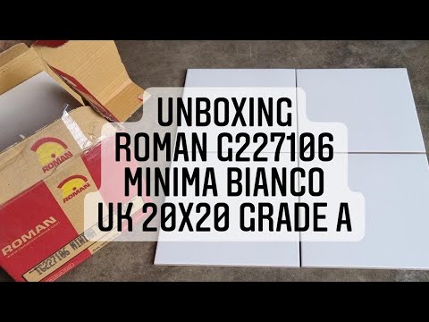 UNBOXING Keramik Roman G227106 Minima Bianco Putih Polos Matt Uk 20x20