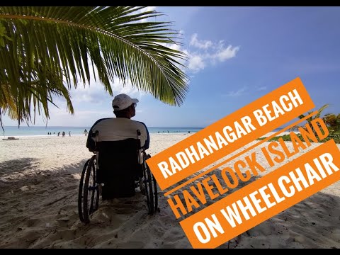 Radhanagar Beach On Wheelchair | Havelock Island | Andaman On Wheelchair | Swimming | GoPro Hero 7