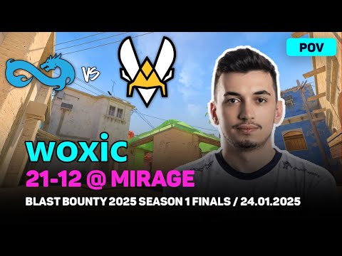 CS2 POV Eternal Fire woxic (21/12) vs Vitality (mirage) @ BLAST Bounty 2025 Season 1 Finals