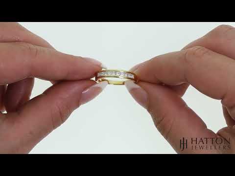 18ct Yellow Gold 0.50ct Princess Cut Diamond Eternity Ring