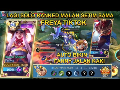 KETEMU FREYA TIKTOK !!! TOP GLOBAL FREYA VS FANNY | BEST BUILD FREYA HYPER 2023 | MOBILE LEGENDS