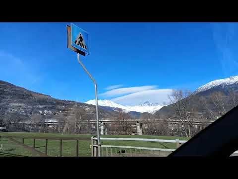 Driving westbound II, Charvensod (view on Aosta), Aosta valley, Italy 04/01/24 #aostavalley #driving