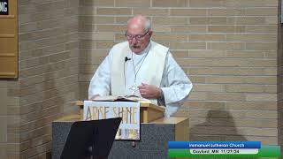 2024 11 27 Immanuel Lutheran Church Gaylord, MN