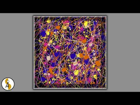 Jackson Pollock Painting Technique / Jackson Pollock Action Style / Procreate / iPad Art / Demo #439