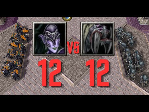 12 Huntress VS 12 Crypt Fiend - Unit battle Warcraft III