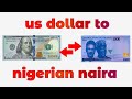 Exchange Rate Dollar To Naira Today In Nigeria