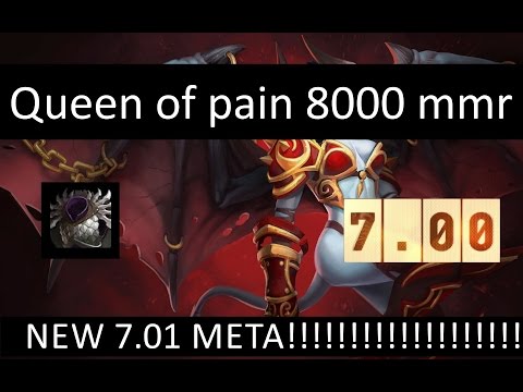 Queen of pain - 7.01 - WITH BLADE MILL !! [ NEW META ! ] [ 8000 mmr Ranked Dota 2 Gameplay ]