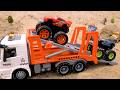 Disney Car Story Fun Playing On The Sand With Trucks BIBO TOYS