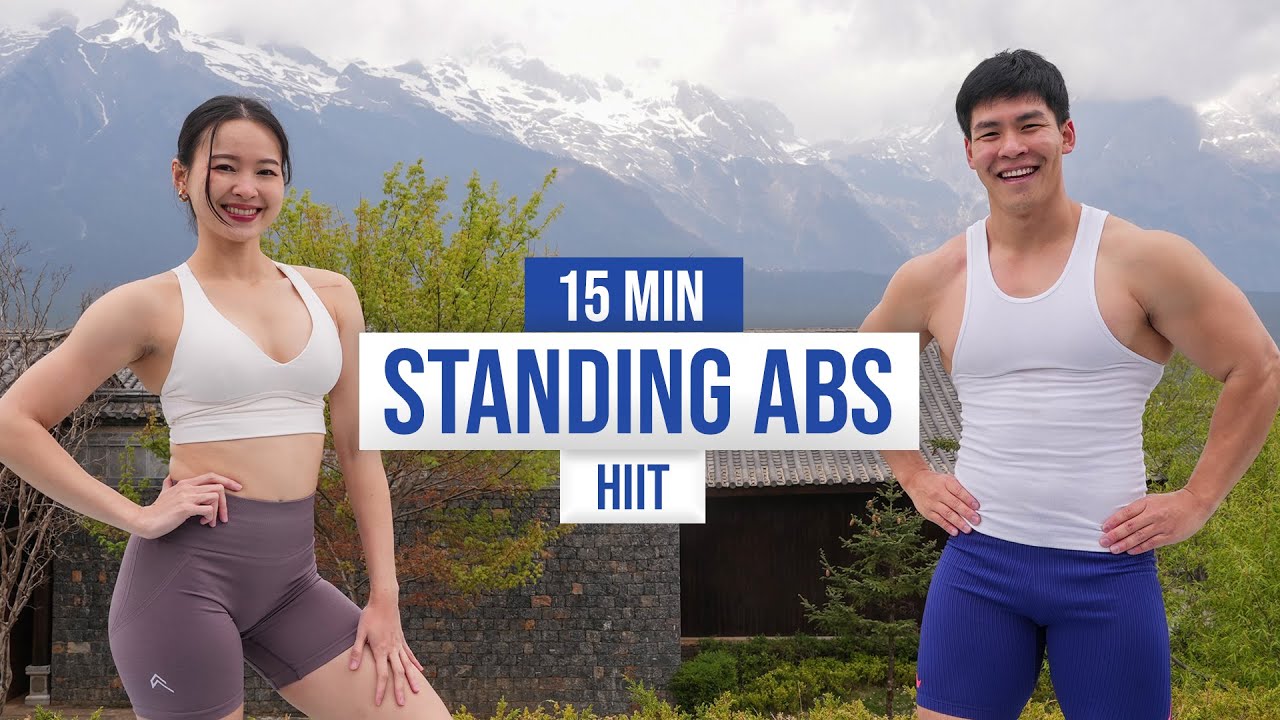 15 MIN STANDING ABS I EASY HIIT WORKOUT (No Floor Work!) - YouTube