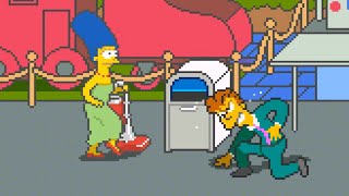 Casual Longplay: The Simpsons (Arcade original version) full game session for 1 Player with Marge