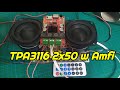 TPA3116 2X50 W Dijital kablosuz bluetooth Fm Radio USB Tf Amfi devresi