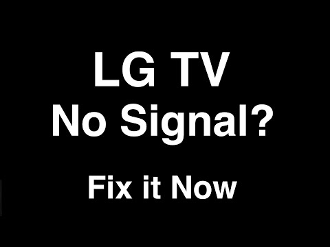 LG TV No Signal  -  Fix it Now