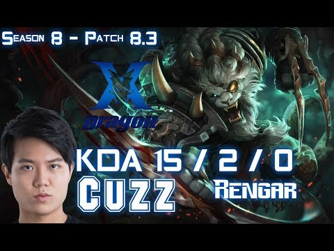 KZ Cuzz RENGAR vs KHA'ZIX Jungle - Patch 8.3 KR Ranked