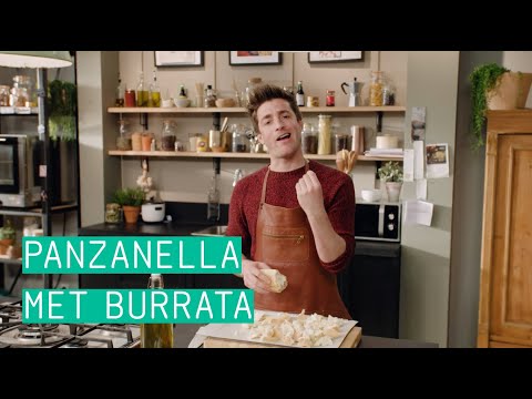 YouTube thumbnail voor Panzanella met burrata en basilicumolie