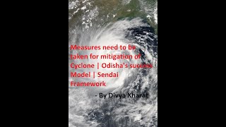 Measures need to be taken for mitigation of Cyclone | Odisha
