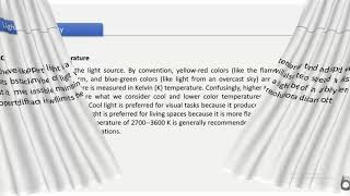 Lighting Technology and Design Course