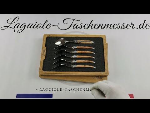 Laguiole en Aubrac Dessertlöffel Set Wacholder