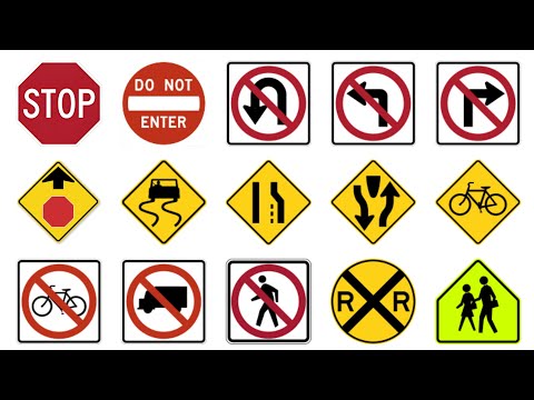 Road Signs Every Driver in the US Must Know | Essential Traffic Signs 2025 | 100 US Road Signs
