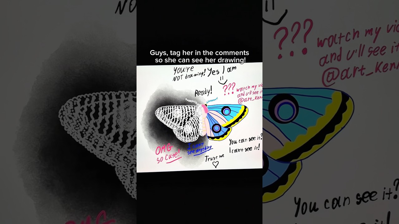 I THOUGHT SHE WASN’T DRAWING… THEN SHE REVEALED A MASTERPIECE 😭🦋#ArtWorkout #artist #digitalart