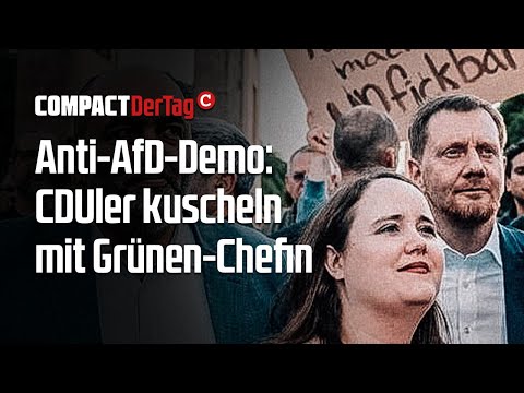 Anti-AfD-Demo: CDUler kuscheln mit Grünen-Chefin????
