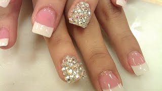 HOW TO DIAGONAL DIAMOND CRYSTAL NAILS