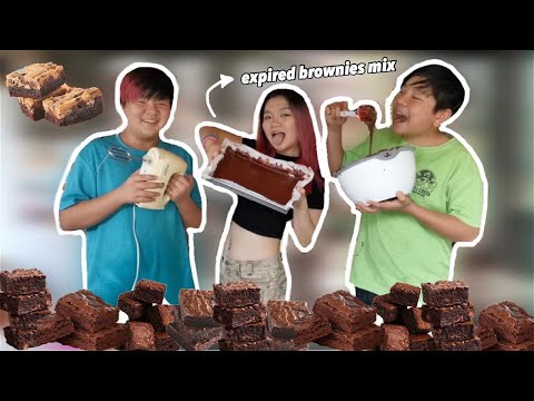 we made BROOKIES with expired cake mix