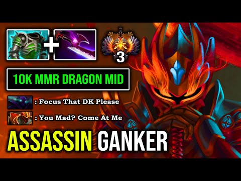 ASSASSIN MID GANKER 10K Dragon Knight Imba Frost Breath Slow ATK Silver Edge Vs Pro Spectre DotA 2