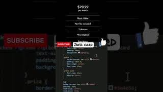How to make simple info card html css
