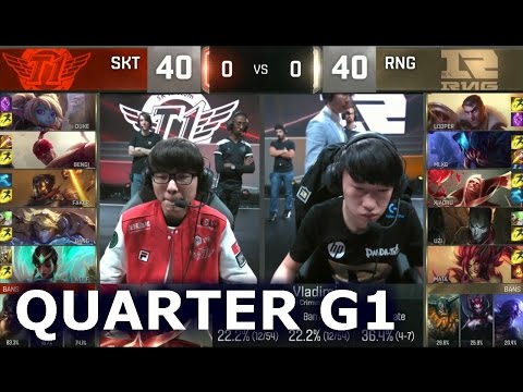 SKT vs RNG - Game 1 Quarter Finals Worlds 2016 | LoL S6 World Championship SK Telecom T1 vs RNG G1