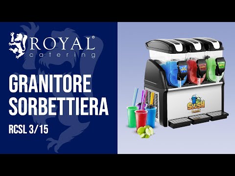 Video - Granitore sorbettiera - 3 x 15 litri - Royal Catering