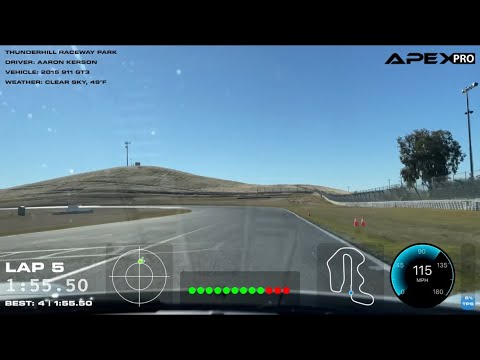 1:55 Thunderhill Raceway lap in a Porsche GT3 991.1