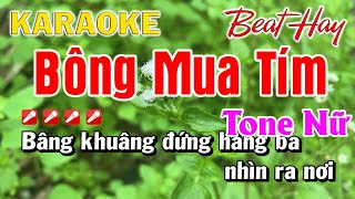 Bông Mua Tím Tone Nữ Karaoke 2025 #TrungVienMT #Karaokenhacsong