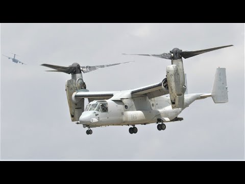 (4K) Great Texas Airshow 2022: V-22 Osprey Demo!