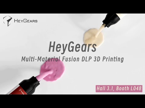 Discover HeyGears Multi-Material Fusion DLP 3D Printing at IDS 2025!