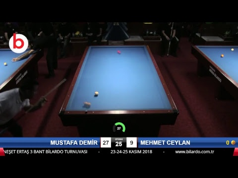 MUSTAFA DEMİR & MEHMET CEYLAN Bilardo Maçı - 4. NEŞET ERTAŞ TURNUVASI-1.TUR