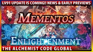 Enlightenment &amp; Memento! Lv91 Update News &amp; Early Showcase (The Alchemist Code)